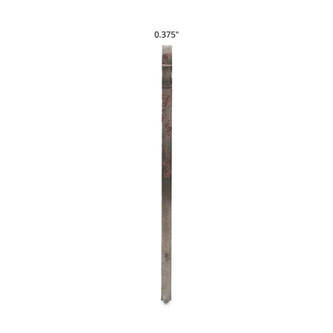 Side view of 0.375 inch thick raw steel paddle from Five Pack AR500 Steel Gong Targets Set For Range Training.