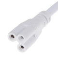 Close-up of Linkable T5 And T8 LED Tube Power Extension Cord With On Off Switch, showing connector, 6 Foot Long, 180cm, Durable Wire