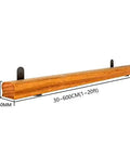 Built Tough Wall Mount Non Slip Stair Handrail And Balcony Banister Kit With Heavy Duty Anti Skid Grip For Indoor Outdoor Steps No Fuss Setup Home Safety Game Changer, wooden finish and measurements shown.