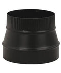 Black 24ga Reducer For Wood Stoves And Solid Fuel Appliances 8x6 Inch Crimped Small End Single Wall Pipe Fit Durable Usa Made Vent Connector Ideal For Quick Install And Tight Fit