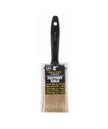 2-Inch Polyester Paintbrush With Gold Filament, Chisel Trim For Latex And Oil Paints, Brass Ferrule, Black Plastic Handle, Made In USA