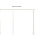 Slick Hand Crank Standing Desk Frame With Smooth Height Adjustment Setup, adjustable white carbon steel base, manual crank.