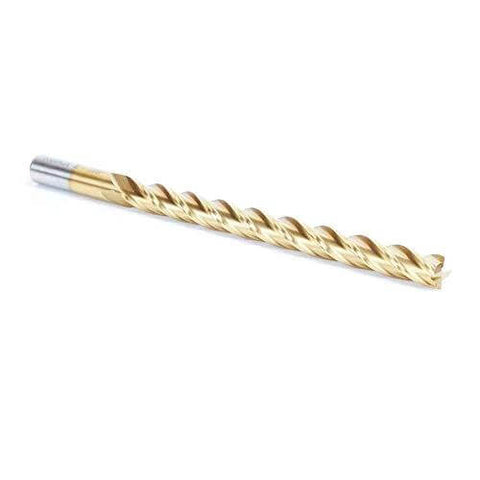 Amana Tool HSS foam-cutting end mill, extended-reach, 1/2 in diameter, gold-coated