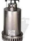 Heavy Duty Manual Sump Pump For Swift Basement Flood Cleanup Featuring Rock Solid Stainless Steel Build And One Half Horsepower Motor Running On A Straight Forward 115 Volts Setup For No Hassle Reliability, submersible design.