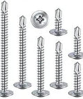 Number Eight Truss Head Self Tapping Screws For Sheet Metal 410 Stainless Steel Fasteners One Half Inch 300 Piece Kit Polished Finish, assorted sizes
