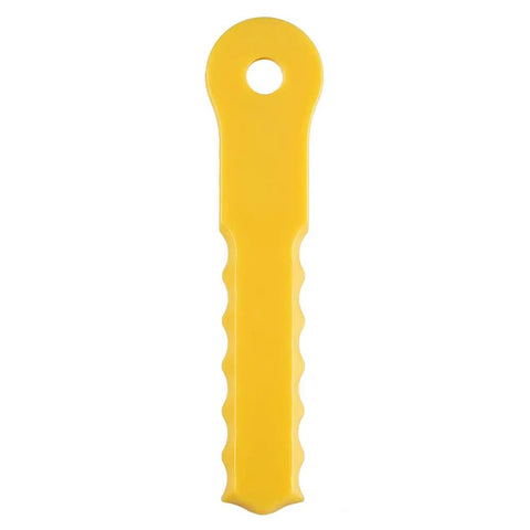 Yellow PA6 nylon blade from 30 Pcs Replacement Blades For Weed Warrior Push-N-Load 3 Blade Trimmer Head And Pivotrim Hybrid 2-N-1 Head PA6 Nylon.