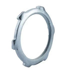 Solid Steel 3 Inch Rigid Conduit Locknut Dead Tight Fit For Electrical Boxes And Panels Heavy Duty Threaded Connector close-up
