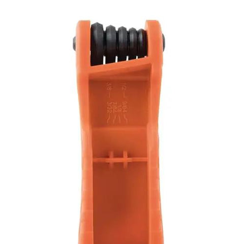 Heavy Duty Folding Hex Key Set With Extra Long Allen Wrenches 11 SAE Sizes From One Half Inch To One Eighth Inch High Leverage
