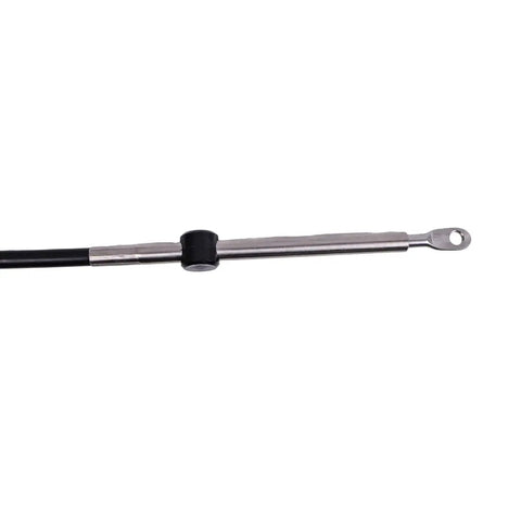 Close-up of 12 Foot Outboard Control Cable CCX20512 For 1979 And Newer Johnson Evinrude Boats Replacement Part showing cable end detail