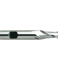 YG-1 end mill, side view; HSS TiN-coated, 2-flute, 1-inch diameter, 3-3/4-inch regular length