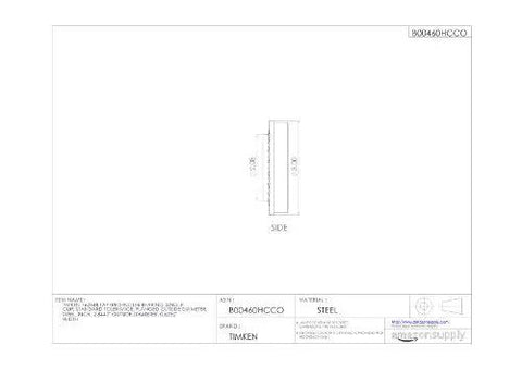 Technical drawing of Heavy Duty Outer Ring Tapered Roller Bearing Cup 16284B, side view with dimensions and material details.