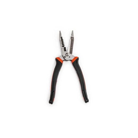 Heavy Duty 8 Inch Wire Stripper Tool With Integrated Shear Cut Cutter And Drop Forged Steel Blades And TPR Grips For Electricians And DIY Enthusiasts Everyday Use