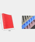 Heavy Duty Egg Crate Foam Acoustic Panels For Upright Piano Soundproofing And Rec Room Noise Dampening Slick Black Mat Sets A Dead Silent Hush Vibe For Flawless Audio Clarity in various colors and wedge shapes.