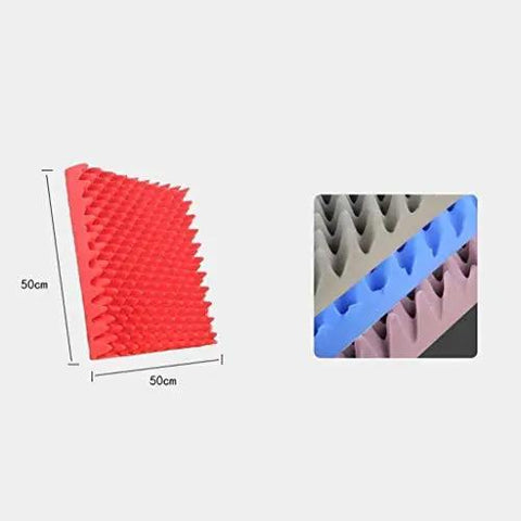 Heavy Duty Egg Crate Foam Acoustic Panels For Upright Piano Soundproofing And Rec Room Noise Dampening Slick Black Mat Sets A Dead Silent Hush Vibe For Flawless Audio Clarity in various colors and wedge shapes.