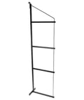 4 Pack Heavy Duty Shelf Brackets With Hooks For Shipping Containers And Trailers Rock Solid Black Powder Coated Steel, vertical frame display.