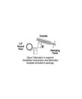 Heavy Duty 1.9 Inch Round Post Mount Gate Latch For Half Inch Tempered Glass, image showing installation setup for swinging panel.