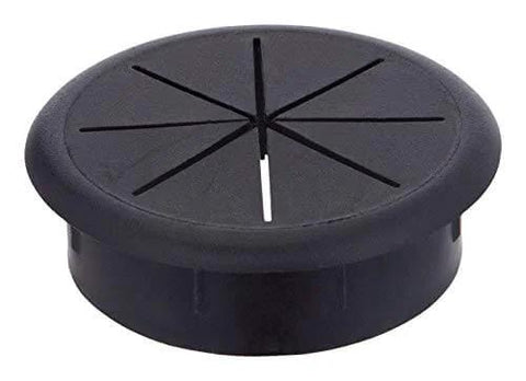 Desk Grommet For Cable Management Black Two And Three Eighths Inch Opening Plastic Pass Through