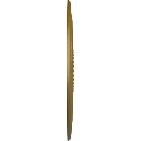 Side view of Leaf Ceiling Medallion Twenty Six And Three Quarters Inches Outer Diameter, Three And Five Eighths Inches Inner Diameter, One And One Eighth Inches Projection, Fits Canopies Up To Three And Five Eighths Inches, Lightweight For Quick Install, Dope Look