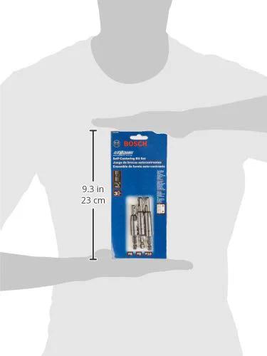 Bosch CC2430 1/4 in self-centering drill bit set, 3-piece in blue packaging