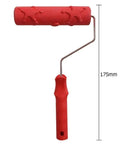 7 Inch Sea Star Pattern Embossing Cylinder For Wall Art And Decorative Mud Coating with red handle and foam cover.