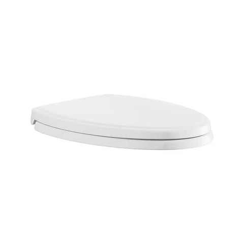 Traditional Luxury Elongated Toilet Seat With No Slam Soft Close, Quiet-Close Hinges, Antimicrobial EverClean Surface, white