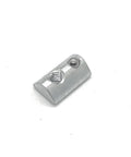 Drop-In T-Nut With Spring Ball Self Aligning 1/4-20 Tap For 15 Series Aluminum Extrusion 24 Pc Pack, silver nut close-up