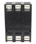 Solid As A Rock Three Pole Circuit Breaker With 500 Amp At 600 Volt Rating And 25 Kiloamp Interrupt Capacity for commercial panels, black casing.