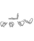 Six Pack Caliper Cotter Pin Set For Bicycle Disc Brakes Replacement Clips displayed in a row on a white background