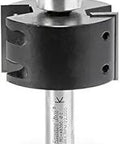 Superabbet Jr 2 Dia X 30mm Rabbet Router Insert With Half Inch Shank, shown with cutting edges and guide collar