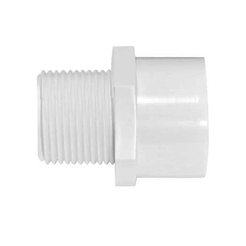 3/4 Inch White 2-Way SCH40 PVC Male Adapter Pipe Fittings