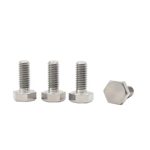 10 Piece Pure Titanium TA2 GR2 Metric Hex Socket Cap Screws M12X140 tough corrosion proof heavy duty bolts visible in close-up.