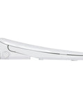 Top Shelf Elongated Bidet Toilet Seat In Crisp White With An Ultra Low Profile Setup and controls for warm water.