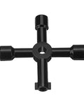 All In One 4 Way Utility Key For Water Gas Electric Meters And Medicine Cabinets Heavy Duty Zinc Alloy Tool With Two Square Openings