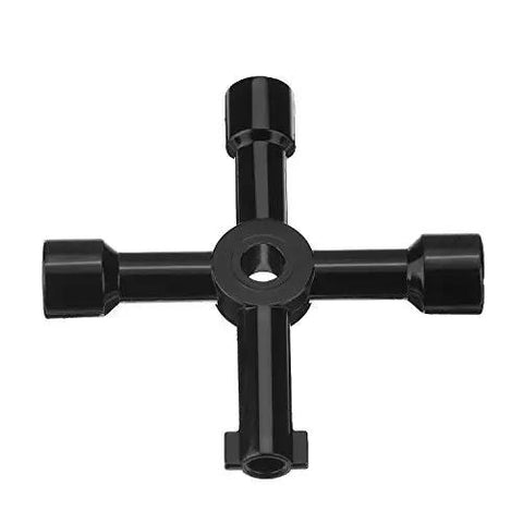 All In One 4 Way Utility Key For Water Gas Electric Meters And Medicine Cabinets Heavy Duty Zinc Alloy Tool With Two Square Openings