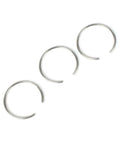 Three 0.7mm 304 Stainless Steel Round Snap Rings, hole retainer circlips, perfect for DIY home repairs and everyday hardware projects.