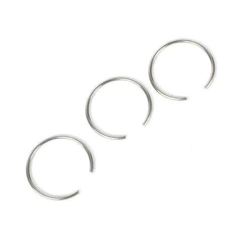 Three 0.7mm 304 Stainless Steel Round Snap Rings, hole retainer circlips, perfect for DIY home repairs and everyday hardware projects.