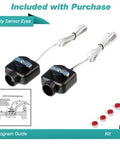 Garage Door Safety Beam Sensor Kit For One Door With Two Infrared Sensors And Wiring Included DIY Ready Easy Install Package