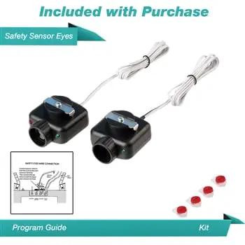 Garage Door Safety Beam Sensor Kit For One Door With Two Infrared Sensors And Wiring Included DIY Ready Easy Install Package