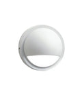 Half Moon LED Deck Light Low Voltage 12V Outdoor Weatherproof Fixture Sleek White Finish Durable Aluminum Housing 3.7 Inch Profile