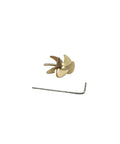 Six Paddle Copper Propeller For RC Boats And Submarines, 20mm Outer Diameter, 2mm Shaft Hole with adjustment tool