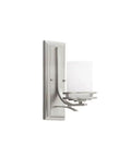 Hendrik 12 Inch Wall Sconce In Brushed Nickel With Satin Etched Cased Opal Glass, 1 Light Modern Wall Mount Light for interiors