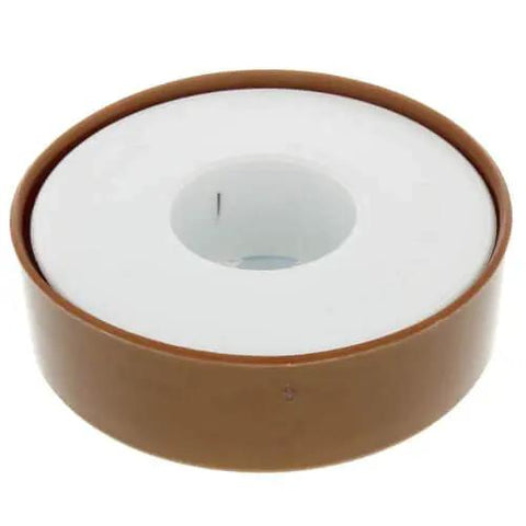 One Half Inch By Six Hundred Inch PTFE Anti Seize Thread Sealing Tape, copper-filled roll for threaded connections.