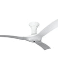 Modern 54 Inch Ceiling Fan With Light Super Silent Wireless Remote, sleek white design with curved ABS blades.