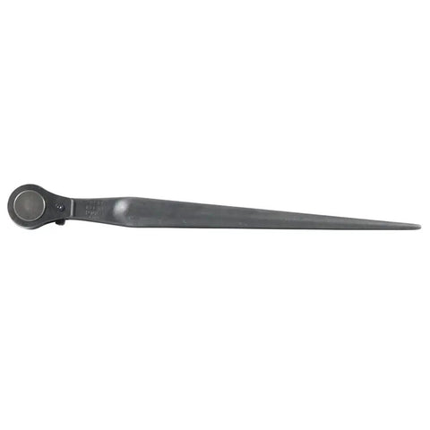 Ratcheting Spud Wrench With Half Inch Drive For Construction, Forged Alloy Steel, Corrosion Resistant Black Finish, Reversible Ratchet, 15 Inch Length