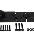 QCAA extra heavy-duty concealed safety hasp with double flexible link, black-coated finish, 7-1/2 inch, 1-pack