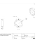 Technical drawing of a heavy duty clamping collar for shafts, 1-1/2 inch bore, black oxide mild steel, with 1/4-28 clamp screw.