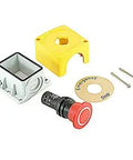 CEPY1 2001 Plastic Enclosure For Control Panels 1 Seat Panel Box in Yellow and Light Gray with emergency stop button kit