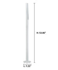 Barbotto 53.86 Inch LED Floor Lamp With Foot Switch Matte Black Gold Interior Plug In Lighting For Living Room Bedroom Dorm And Office Non Dimmable For Cozy Modern Pads, side view, dimensions shown