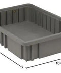Dividable Grid Heavy Duty Part Organizer Bins for Workshop and Garage, Built Tough to Keep Small to Medium Parts Sorted, Protected, and Grab and Go Ready, Measures 16.5 x 10.9 x 3.5 Inches, 12 Pack, Stackable and Durable.