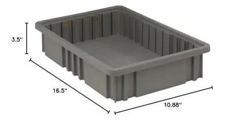Dividable Grid Heavy Duty Part Organizer Bins for Workshop and Garage, Built Tough to Keep Small to Medium Parts Sorted, Protected, and Grab and Go Ready, Measures 16.5 x 10.9 x 3.5 Inches, 12 Pack, Stackable and Durable.